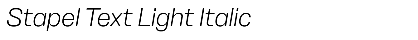 Stapel Text Light Italic